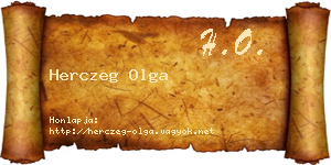 Herczeg Olga névjegykártya
